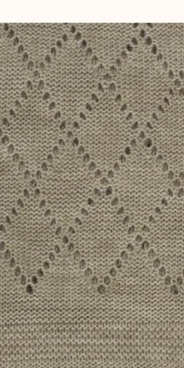 Beige Diamond Comfort Knitted Baby Blanket