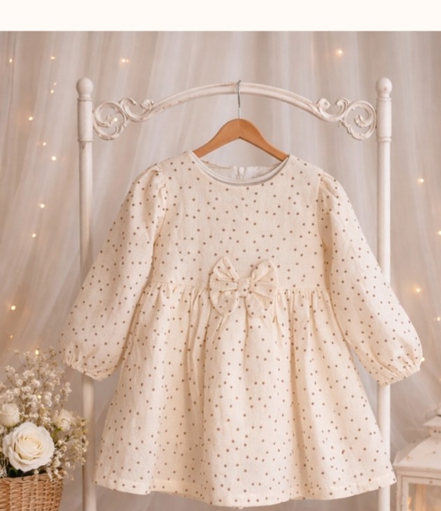 Elodie Polka Bow Dress