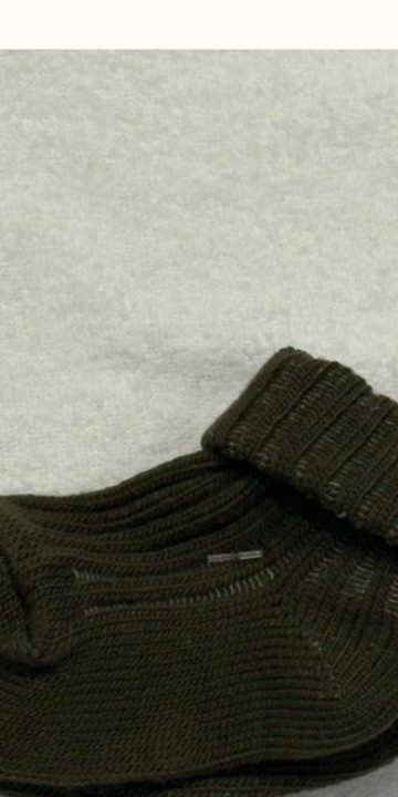 Soft Steps Olive Green Baby Ribbed Socks