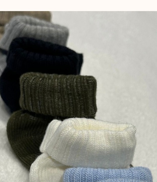 Soft Steps Olive Green Baby Ribbed Socks