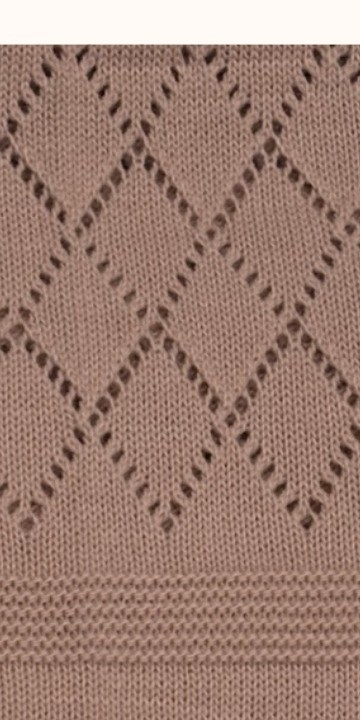Terracotta Diamond Comfort Knitted Baby Blanket